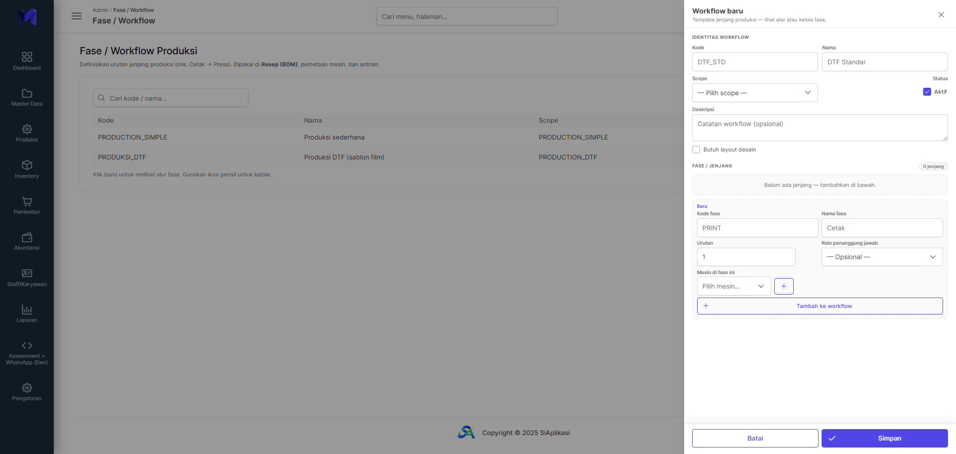 Form Editor data Fase